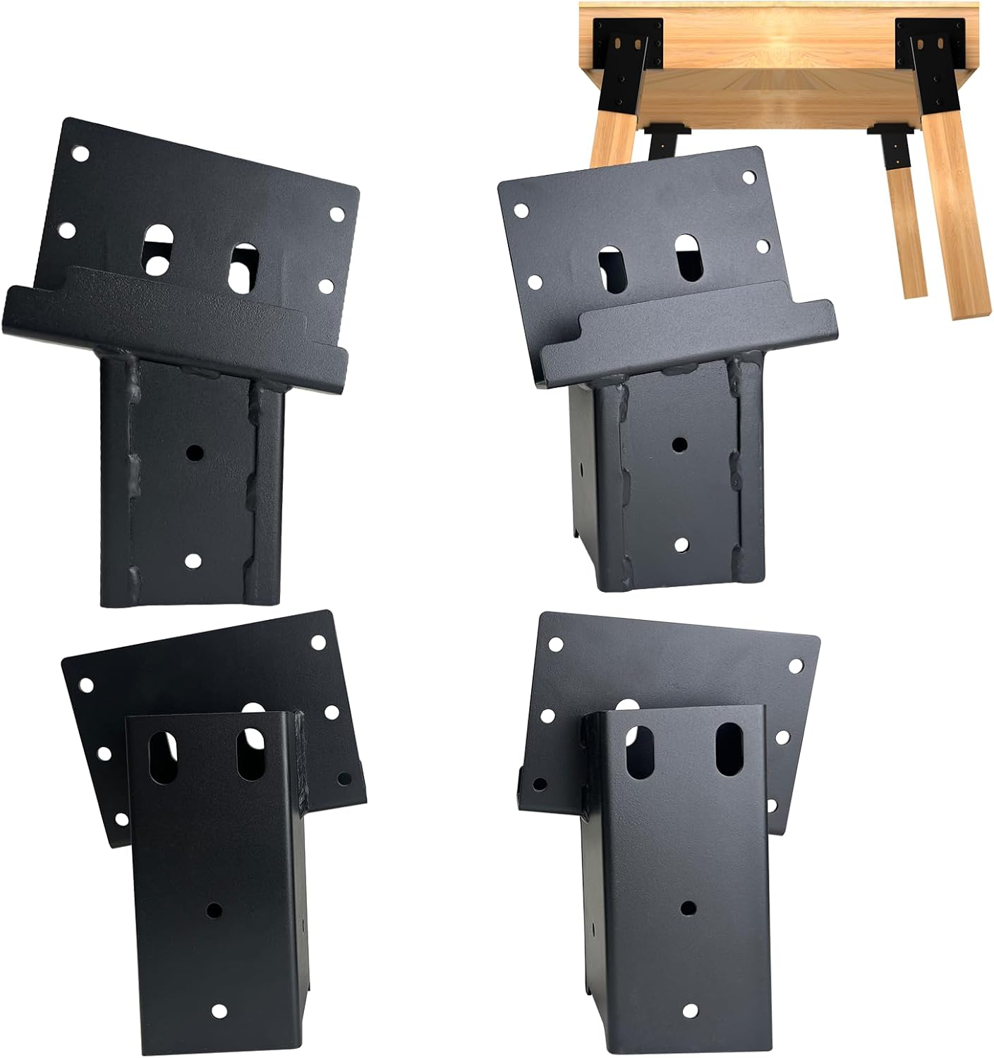 Elevator Bracket-Deer Stand Brackets 4x4(inner 3.54x3.54)-Deer Blind Bracket-Deer Tree Stand-Outdoor Angle Brackets for Hunting Box/Shooting Shacks/Platform/Pergolas/Observation Deck/Swing Frame