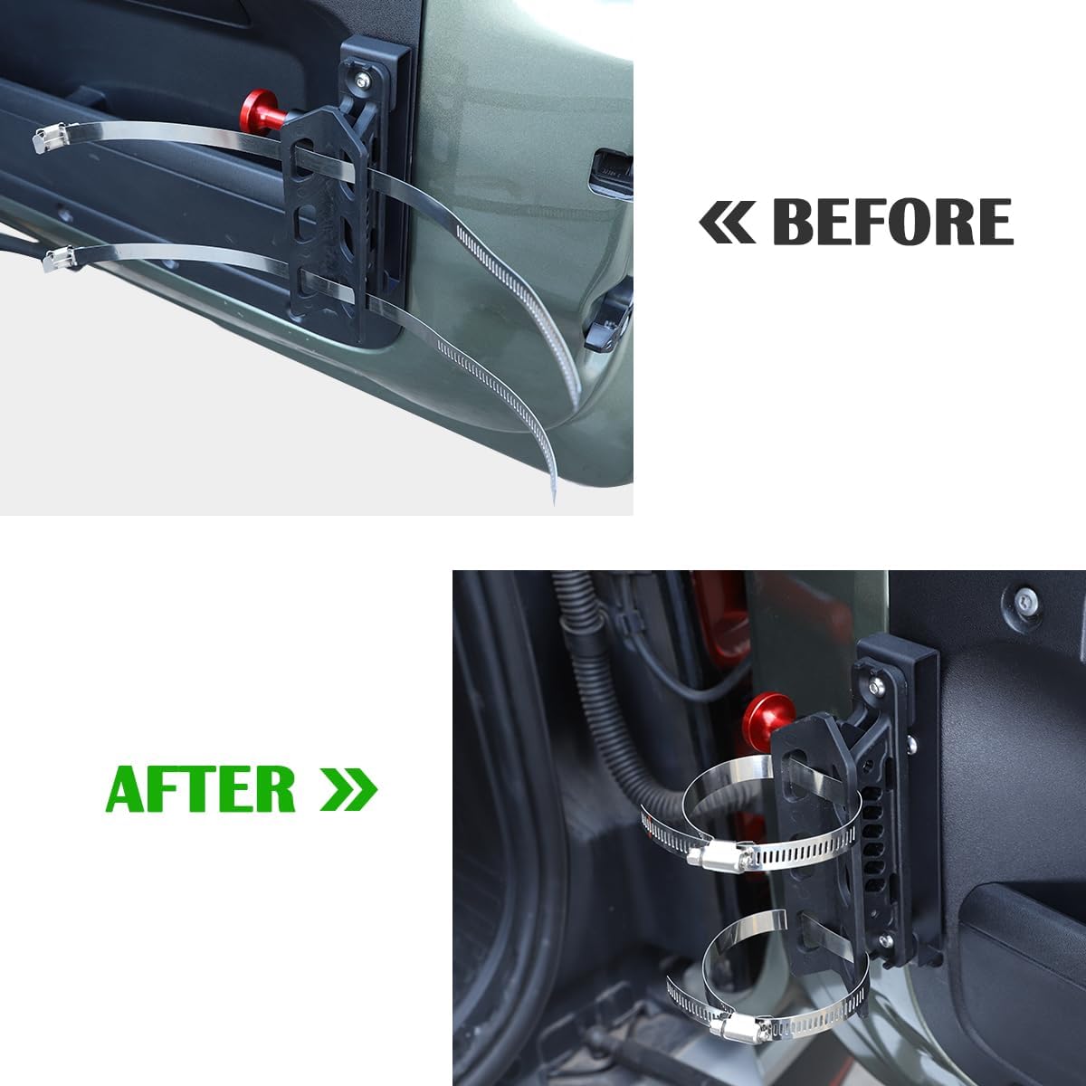 Aluminum Adjustable Roll Bar Fire Extinguisher Mount Bottle Holder Bracket For Land Rover Defender Quick Release Fire Extinguisher Bracket 90 110 130 2020-2026