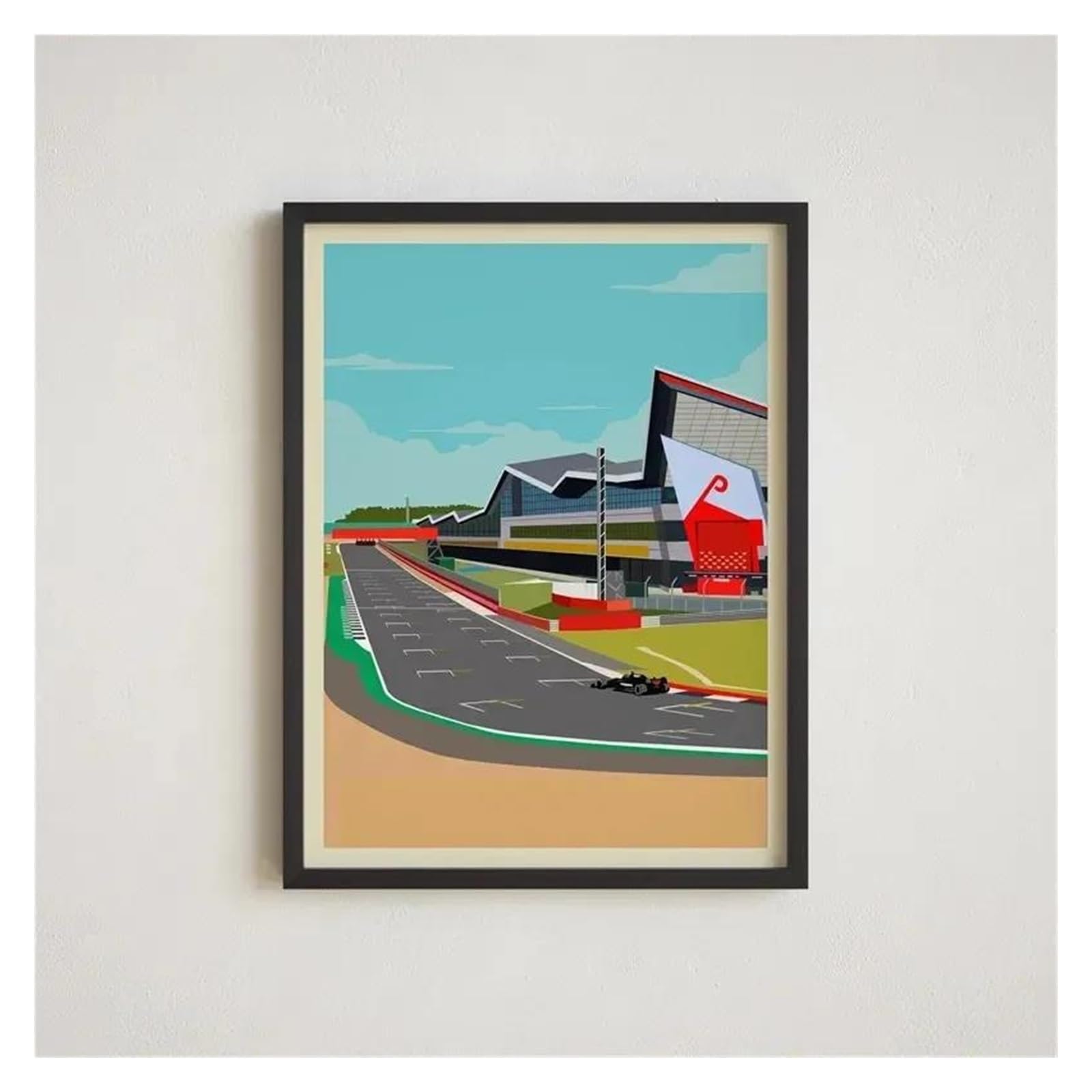 Tableau moderne pour chambre avec station wagon sur toile