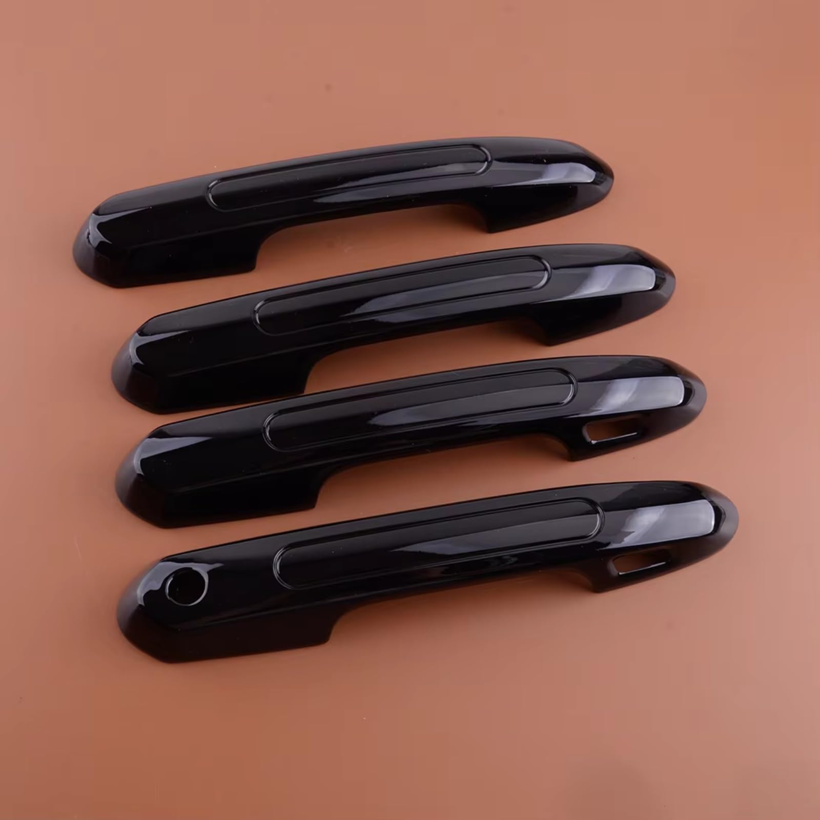 JJRFVBGT Door Handle Trim Compatible with Toyota for RAV4 2021 2020 2019 ABS Gloss Black Side Cver Trim Bezel Car Exterior Door Handle Housing