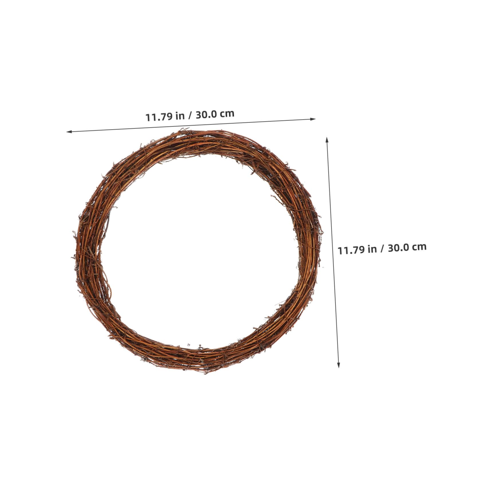 Generic 8 Sztuk Pierścień Circle Rama w wieniec kwiatowych Brown