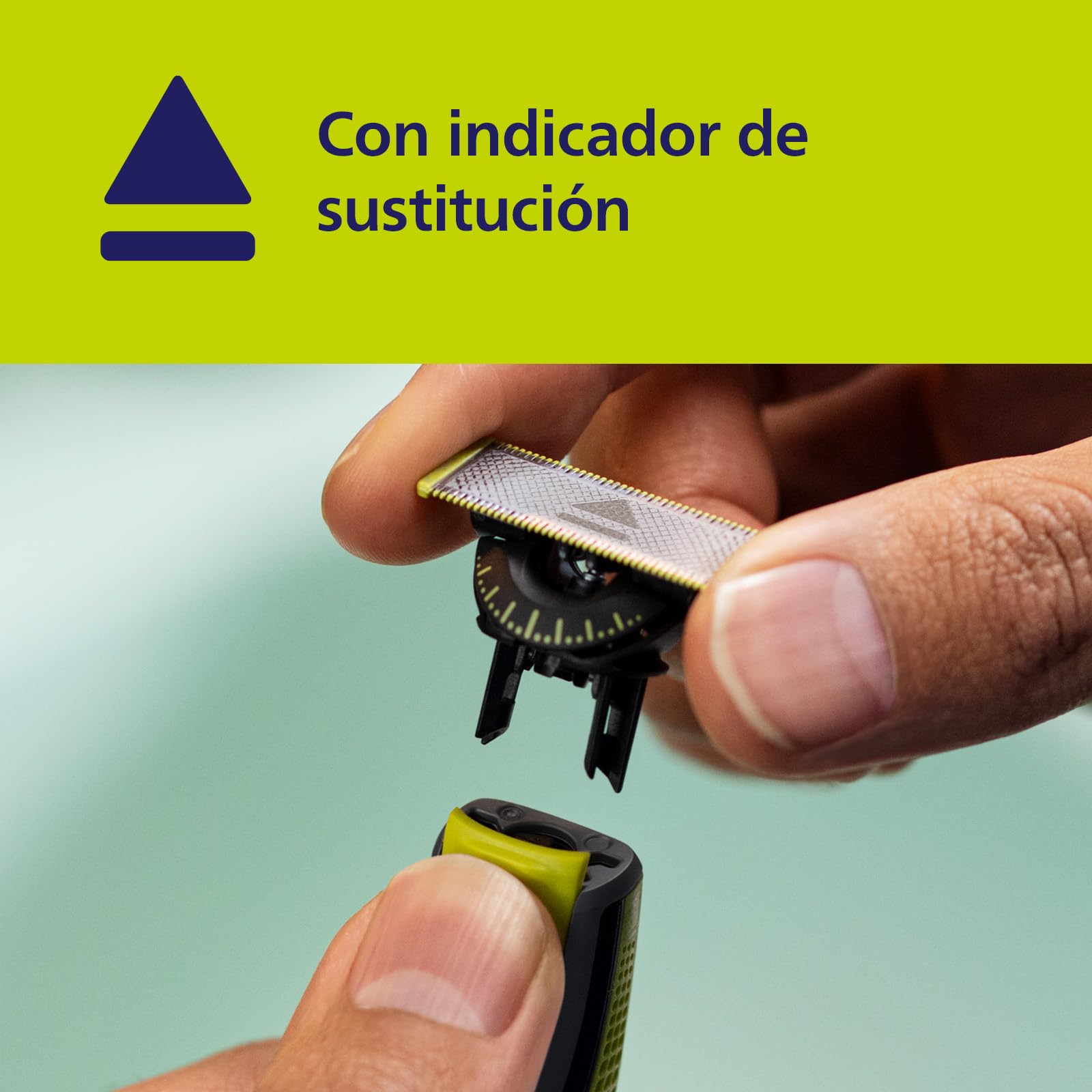 Philips OneBlade 360, Cuchillas de Repuesto Originales Para Recortador de Barba y Maquina de afeitar Hombrel, Compatible con todos los Philips OneBlade, Pack de 2 unidades, QP420/60
