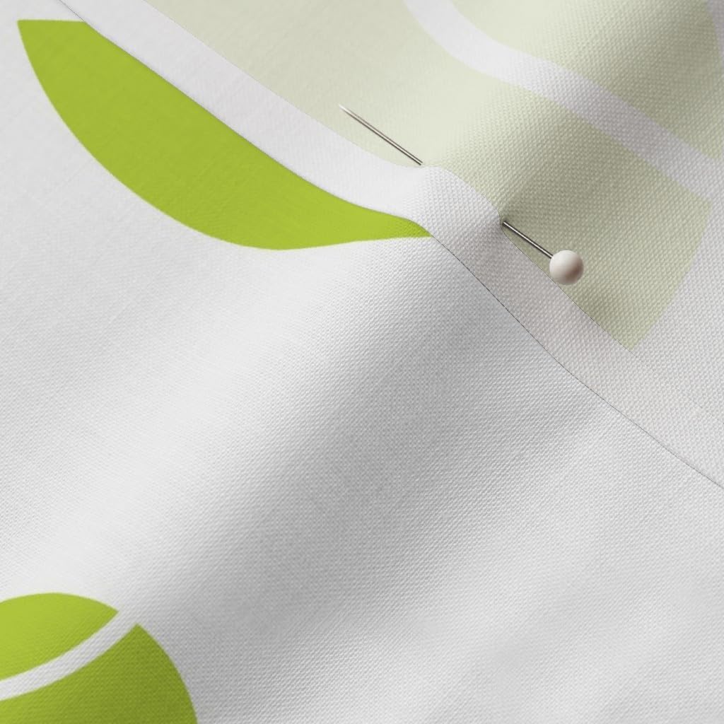 Spoonflower Fabric - Love Green Tennis Balls Sports Red Printed on Petal Signature Cotton Fabric by The Yard - Sewing Quilting Apparel Crafts Decor