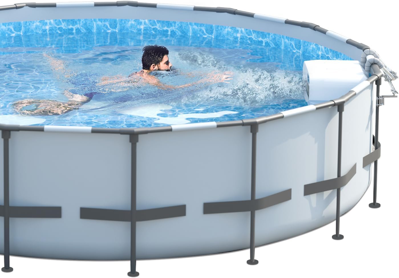 Swimming Pool Current Machine for Above Ground Pools - Swim in Place Trainer, 1-9 Grade Adjustable Current Swim Jet for Outdoor Swimming Pool Exercise, Fitness & Family Fun