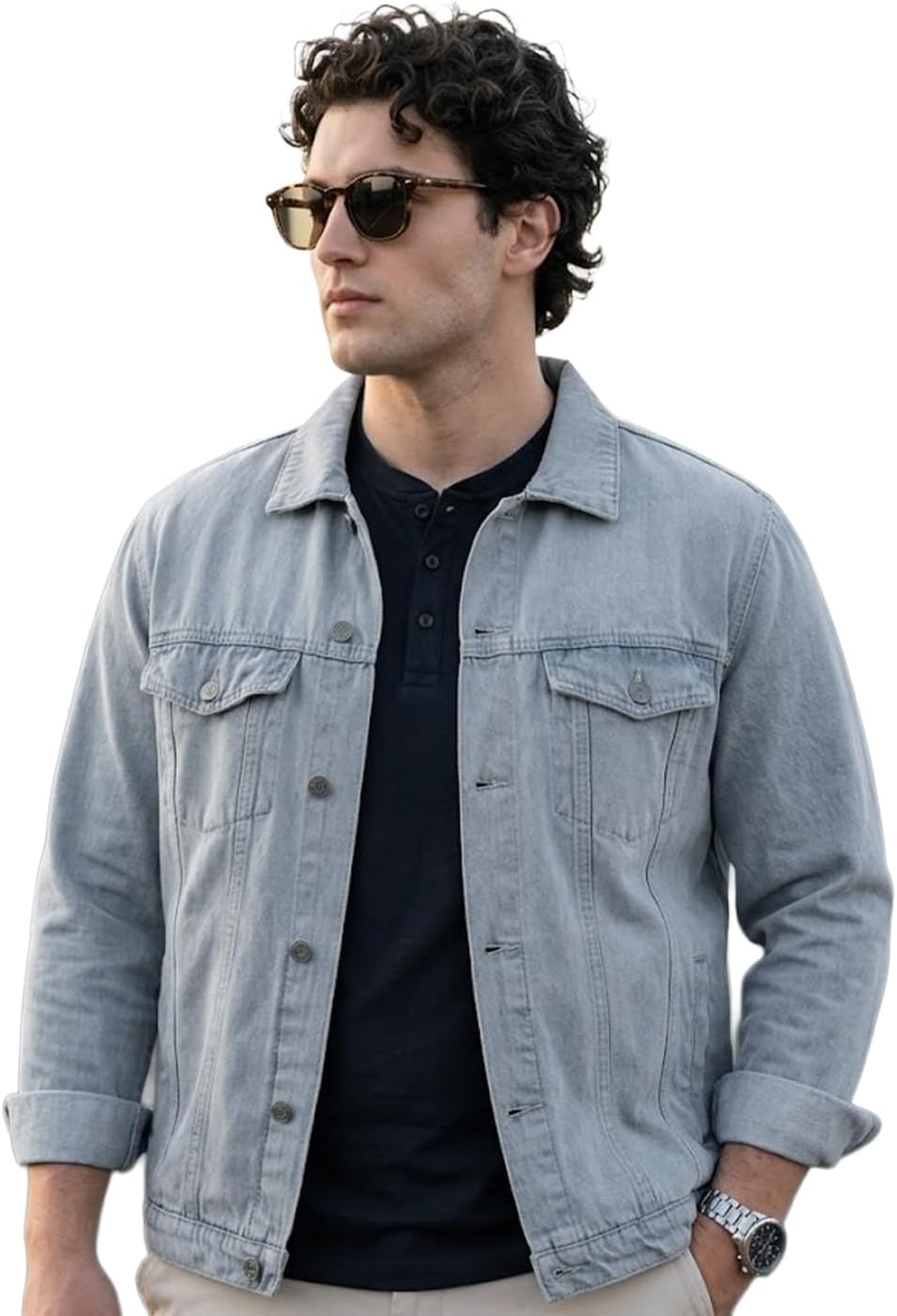 Men plusjaktp Denim Jacket (pack of 1)