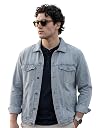 Urbano Plus Men's Light Grey Regular Fit Washed Full Sleeve Denim Jacket (plusjaktp-denim-lgrey-4xl) gallery image