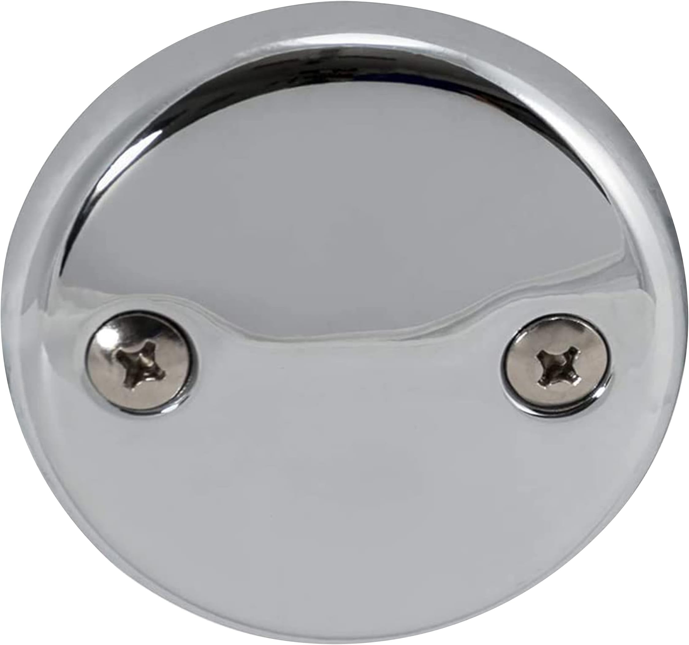 EZ-FLO 2-Hole Bathtub Overflow Face Plate with Screws, Chrome Finish, 35245