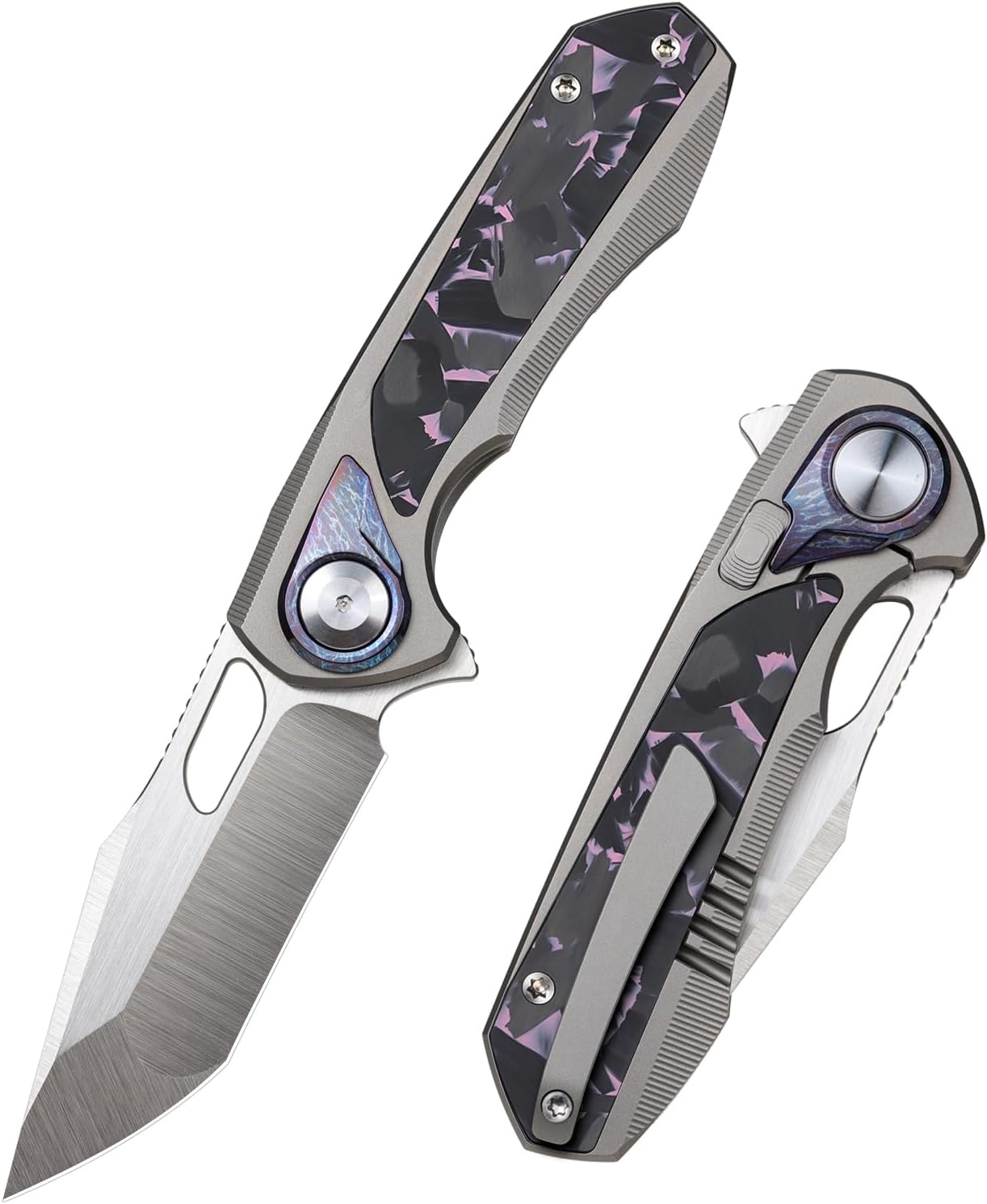 REMETTE Folding Pocket Knife S45VN Blade Titanium Handle Knives ASTP-2