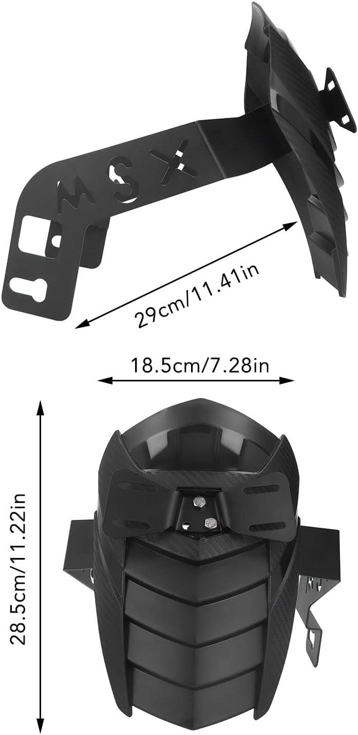 Motorcycle Rear Guard Universal Car Exterior Mudguard Black Strong Strength Wheel Protective Replacement for Msx125 Sf