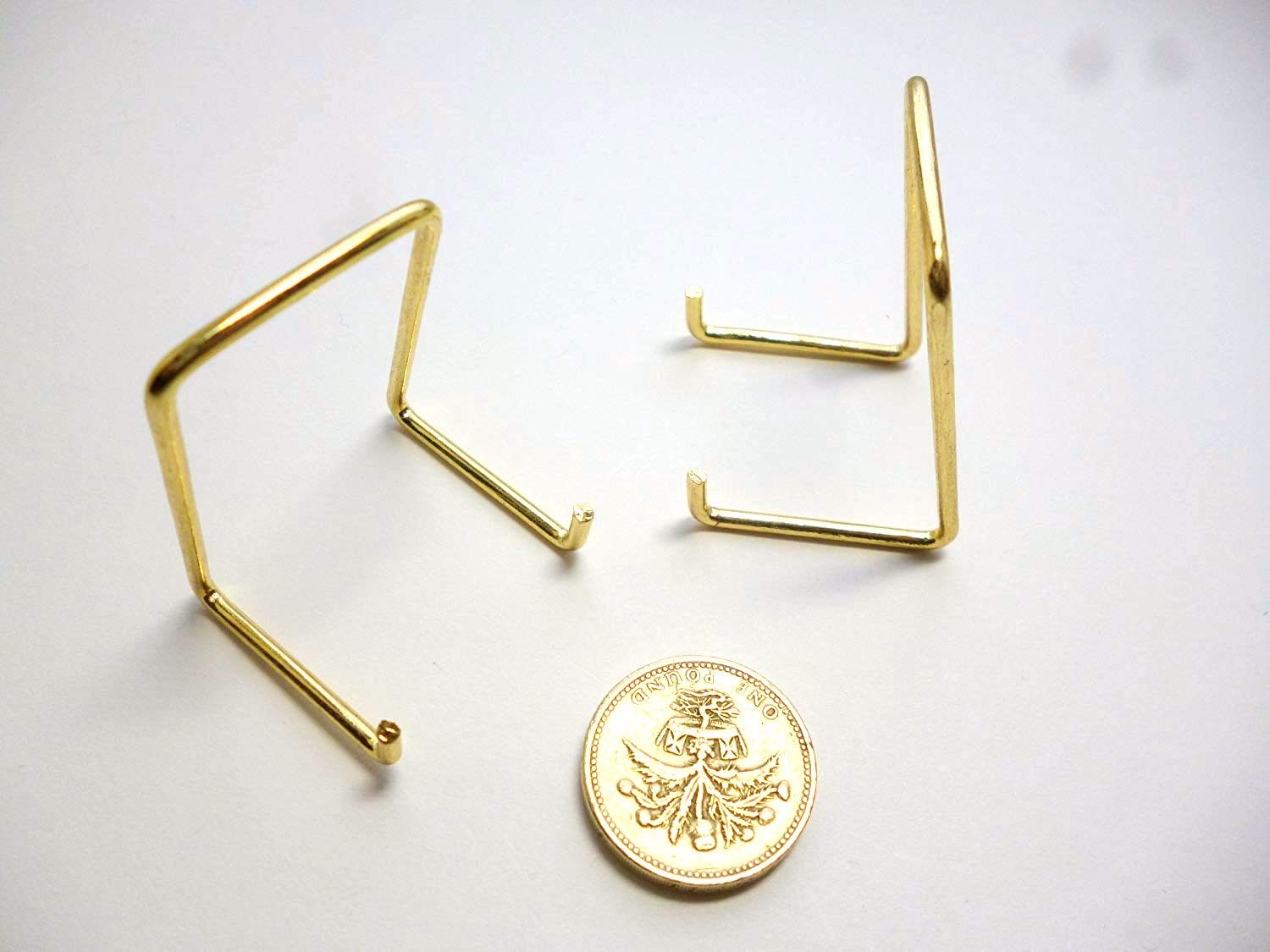 Wire Plate Stands - Brassed Finish - Size 0 38mm tall - pack of 10