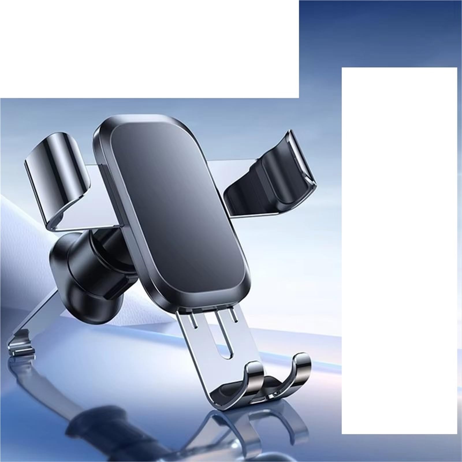 para Huawei para Realme Universal Moile Phone Baseus Soporte Teléfono Coche Metal Gravity Phone Stand Air Vent Car Holder Stand Accesorios Suporte Telemovel Carro(Silver)