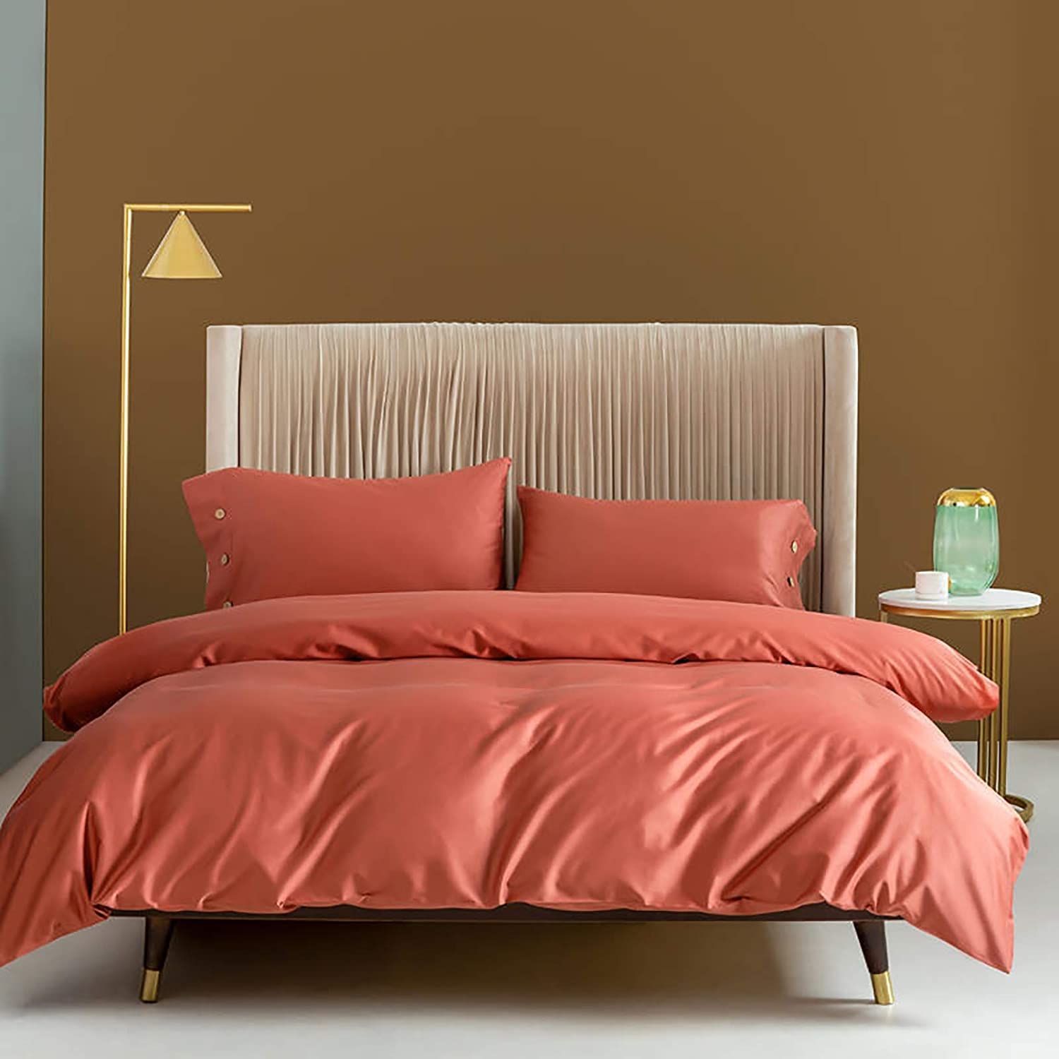 MGEMJMJ 100% Solid Color Egyptian Cotton Duvet Cover,Luxurious Super Soft Quilt Cover,Hotel Level Premium Breathable Comforter Cover(Size:220x240cm(87x94inch),Color:A)