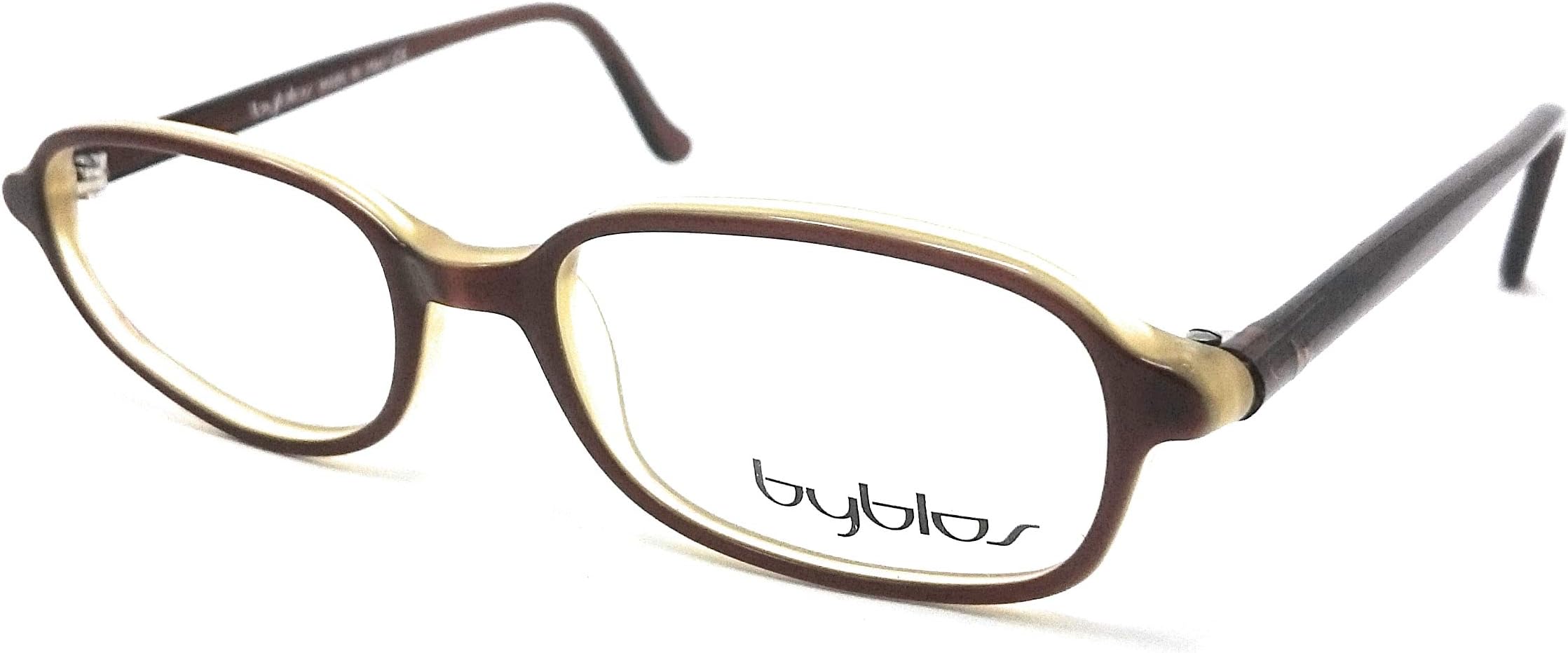 Byblos7127 Men's and Women's B 211 Eyeglasses Brown and Yellow