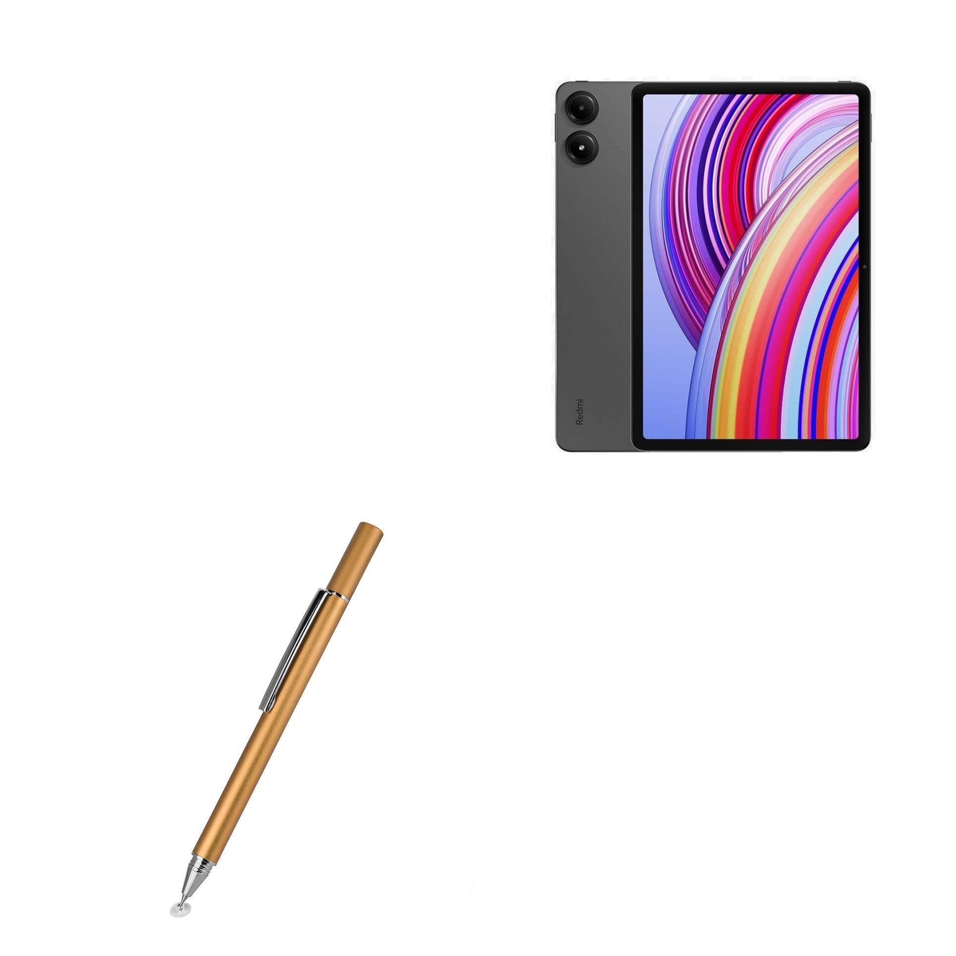 BoxWave Stylus Pen Compatible with Xiaomi Redmi Pad Pro - FineTouch Capacitive Stylus, Super Precise Stylus Pen - Champagne Gold