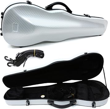 Vetimobato 4/4 Violin Case Full Size High strength Carbon fiber hard Violin Case with Accessory Compartment, Backpack straps and 2 Bow holder