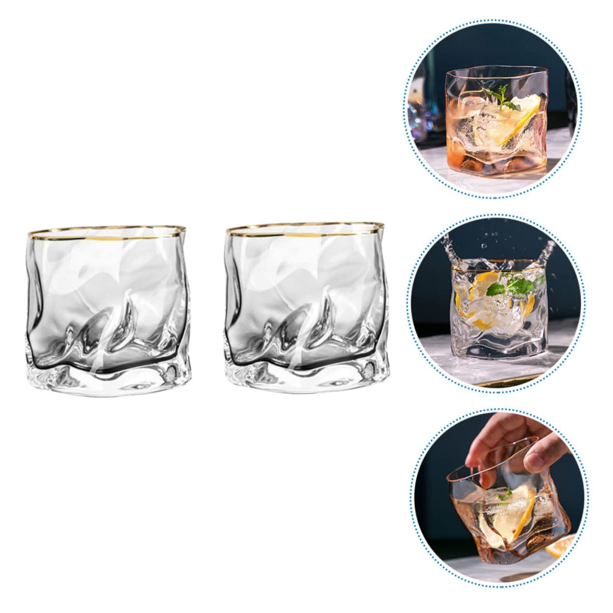 PRETYZOOM 4 Piezas jarro de Cerveza Taza de café de Viaje Claro Taza para Beber Tazas de Agua Vasos Cafe Vaso de Cerveza Vaso de Whisky de Bar Copa de Cristal de Barra Vidrio Reutilizable