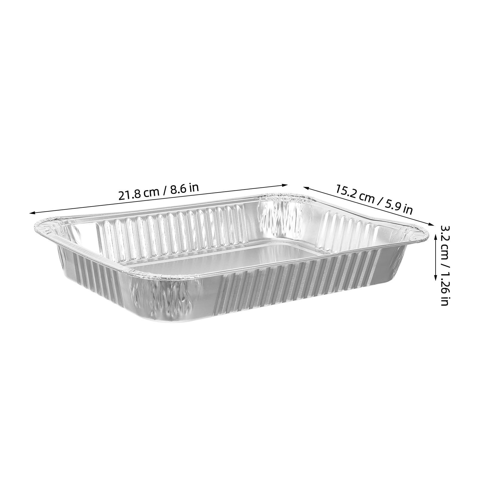 ibasenice 20 vaschette monouso in Alluminio, 830 ml/28 oz, per Raccogliere | Teglie raccogligocce rettangolari, vassoi in alluminio per cuocere al forno, arrostire, preparare i pasti, conservare gli