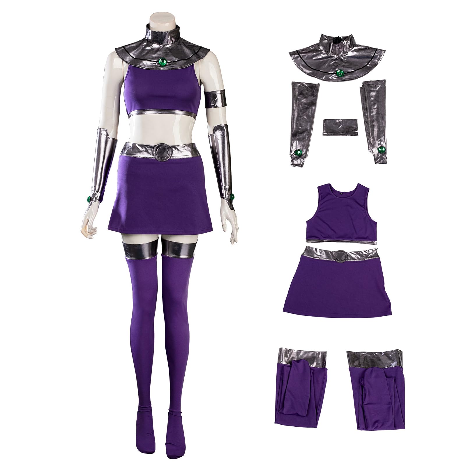 CosFantasy Women's Cosplay Costume Dress Purple Uniform Outfits for Halloween