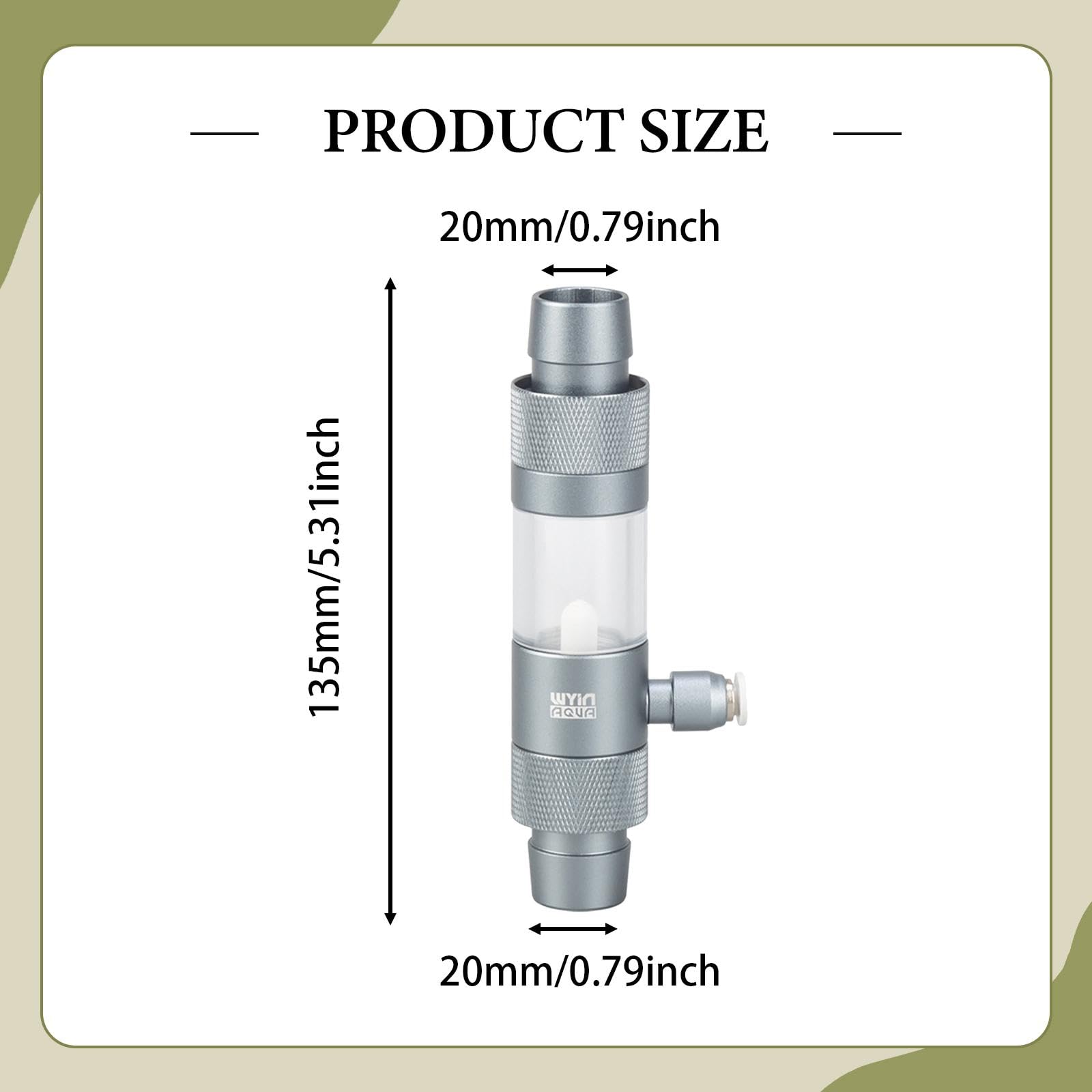 predolo Diffuseur de CO2 pour Aquarium, Accessoires pour Pompe à air, Pratique, équipements, régulateur de Bulles pour Aquarium planté, réservoir d'herbe, Wy500120