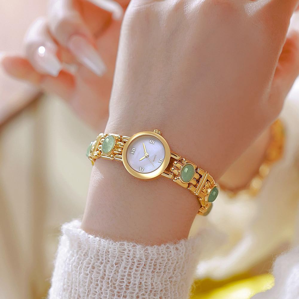 Orologio da polso da donna, vintage, alla moda, al quarzo, in acciaio inox, impermeabile