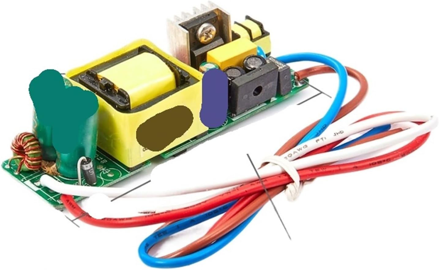 1PCS Isolation Built-in LED Lamp Driver High Power Power Supply Low Voltage Transformer Adapter(900mA DC18-39V)