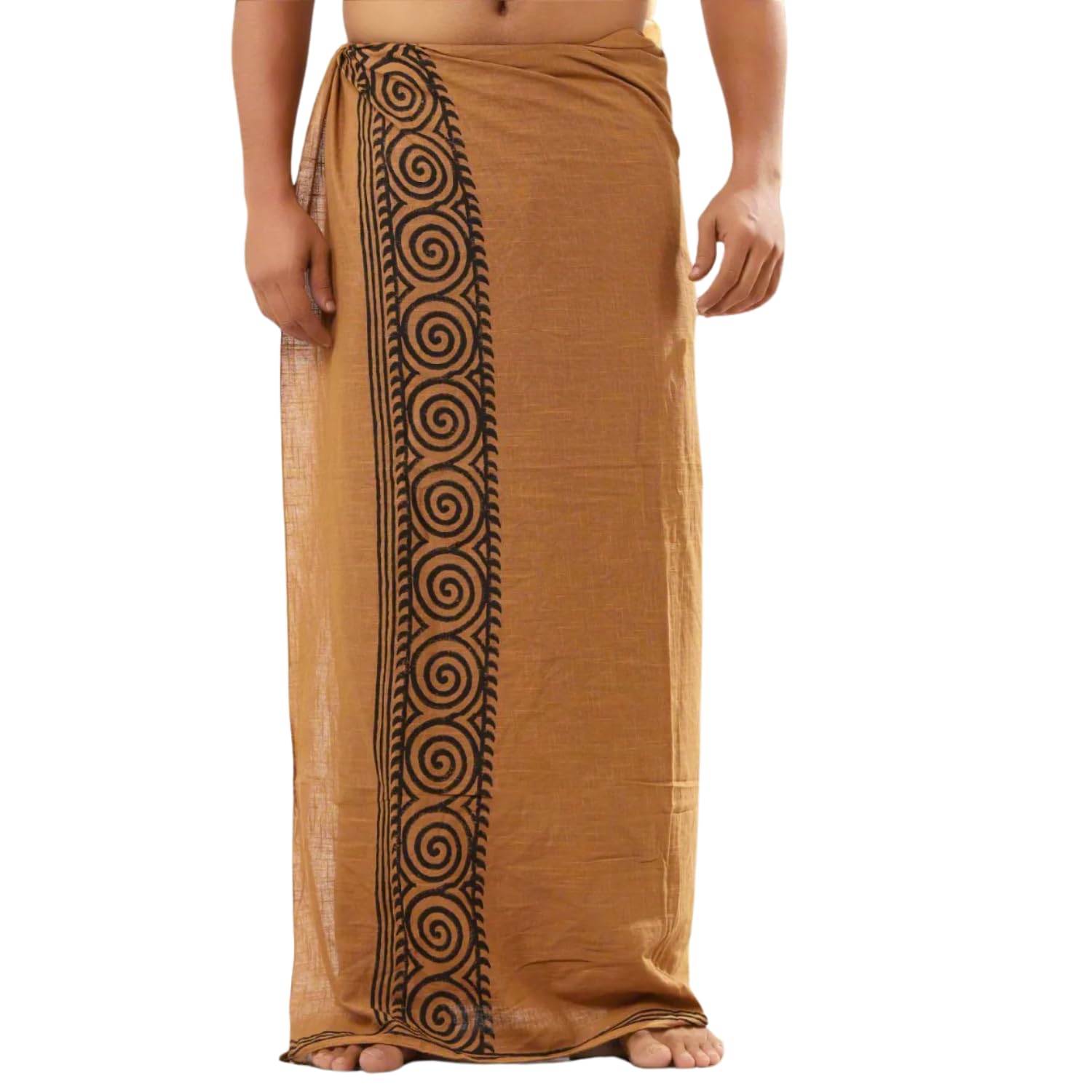 crystalheal; designing the destiny CRYSTAL HEAL Men's Cotton Traditional Tribal Dhoti | Handcrafted Indian Ethnic Wraparound | Soft & Breathable Fabric | Comfortable Fit for Puja, Meditation, Yoga, and Festive-picture-10