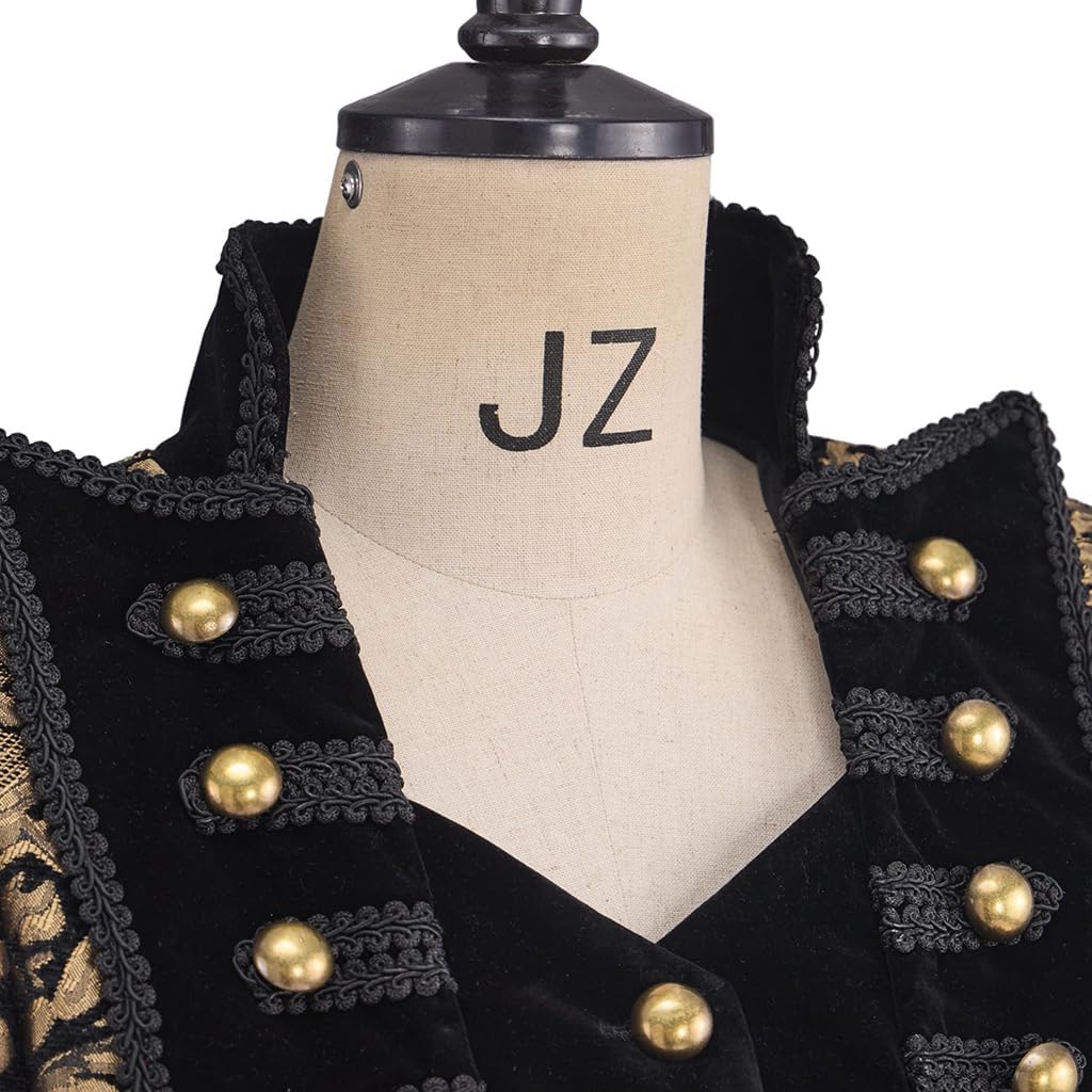 Women's Renaissance Gothic Coat Medieval Pirate Steampunk Vest Jacket Victorian Tailcoat Frock Coat