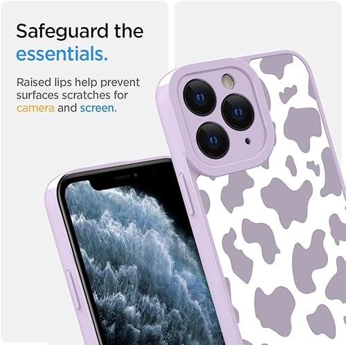 Miniatura 4 de OOK Funda compatible con iPhone 11 Pro Max con bonito estampado de vaca, delgada, ligera, protector de cámara, suave y flexible, goma de poliuretano