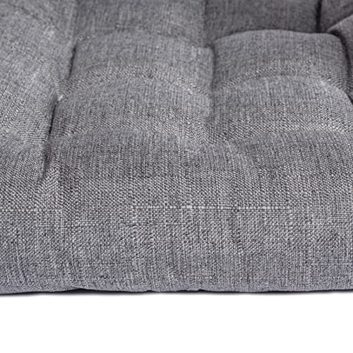 Square Moon 4 Pack Chair Cushions, Seat Cushions, Chair Pads, Chair Mat For Indoor, Outdoor Dining Chairs, Kitchen Chairs, Dining Room Chairs (16" × 16" × 4 Pack, Light Grey) #TOP4