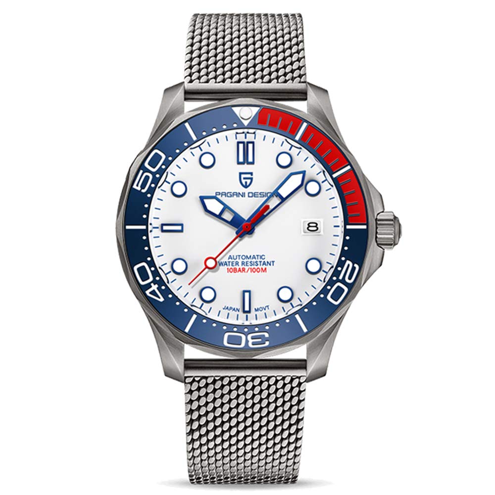 Pagani Design 1667 Orologio da uomo automatico alla moda per immersioni subacquee NH35 Movimento Rotante Lunetta in Ceramica Impermeabile Nylon Gomma Business Sport Orologio a carica automatica