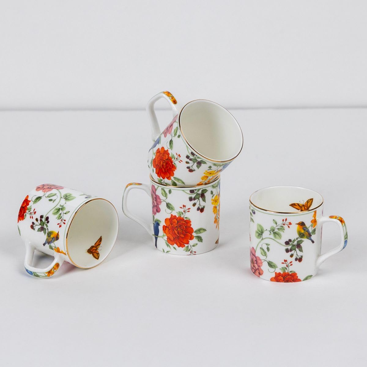 GOLDEN QUEEN'S Tea Cups - Set of 6 Floral Design -5 GOLDEN QUEEN'S Tea Cups - Set of 6 Floral Design -5