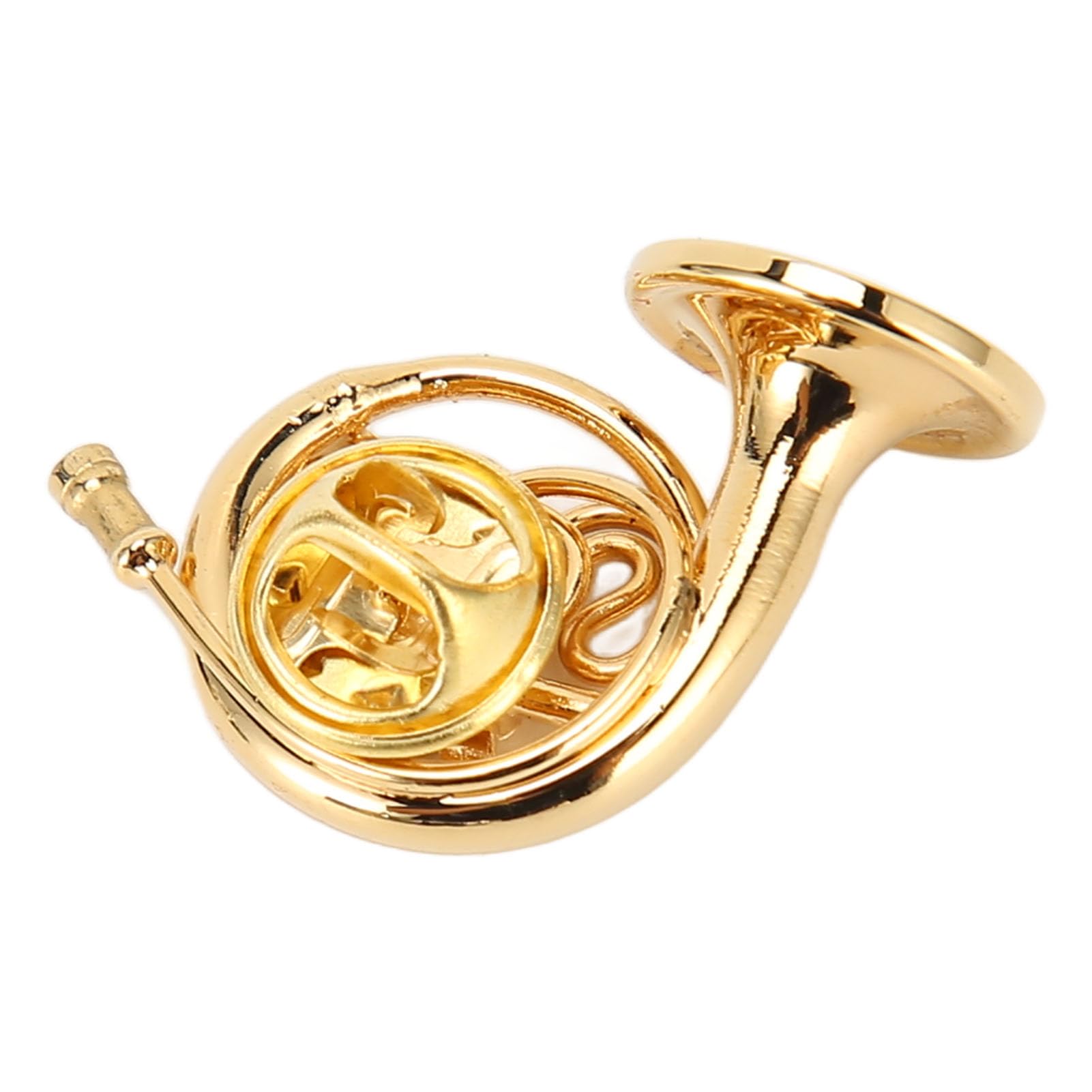 Trompa en Miniatura Mini Trompa Réplica de Trompa de Metal Modelo Mini Trompa de Metal Mini Instrumento Musical Trompa en Miniatura Color Dorado Exquisito Elegante