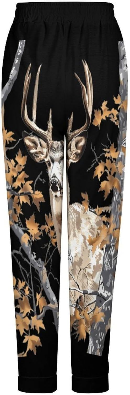 Camouflage Deer Hunting Soft Women Pajamas Pants Long Lounge Bottoms Pant Sleepwear Nightwear Pjs