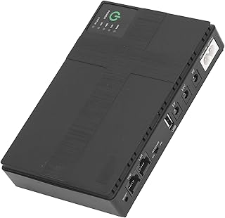 Mini UPS Battery Backup 10400mAh Uninterruptible Power Supply Portable Two Input Methods Surge Protector Power Supply for Camera Router 85 to 265V (US Plug)