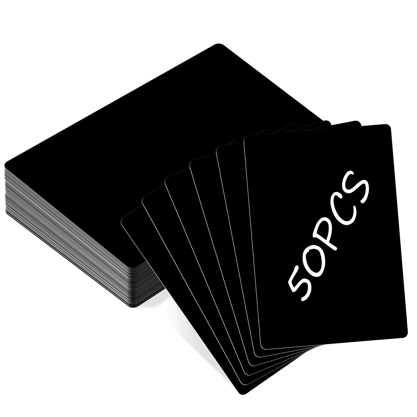 50 Biglietti Da Visita In Metallo Argento - Piastre Alluminio 8,6x5,4 Cm Per Incisione Laser Fai Da Te - Foto 6