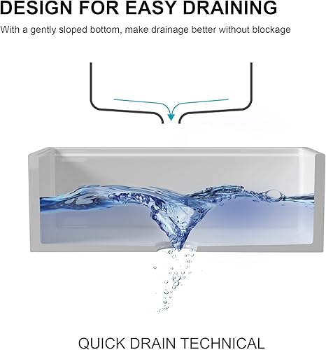 Miniatura 8 de Fregadero de cocina con estación de trabajo de porcelana de arcilla refractaria de 30 pulgadas, de cerámica reversible, delantal de granja con