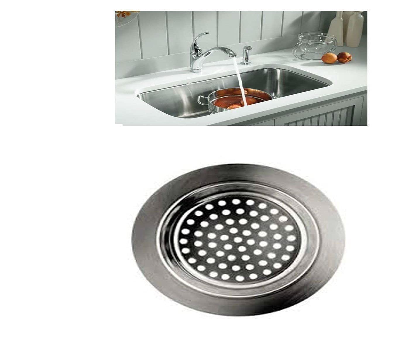 V-VAPE 3 x Sink Strainer Bath Basin Filter Kitchen Metal