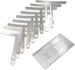 10pcs Guitar String Action Gauge, Stainless Steel Guitar String Height Gauge Setup Tool, Guitar Repairing Luthier Tools for Accurately Measuring String Height and Guitar Radius