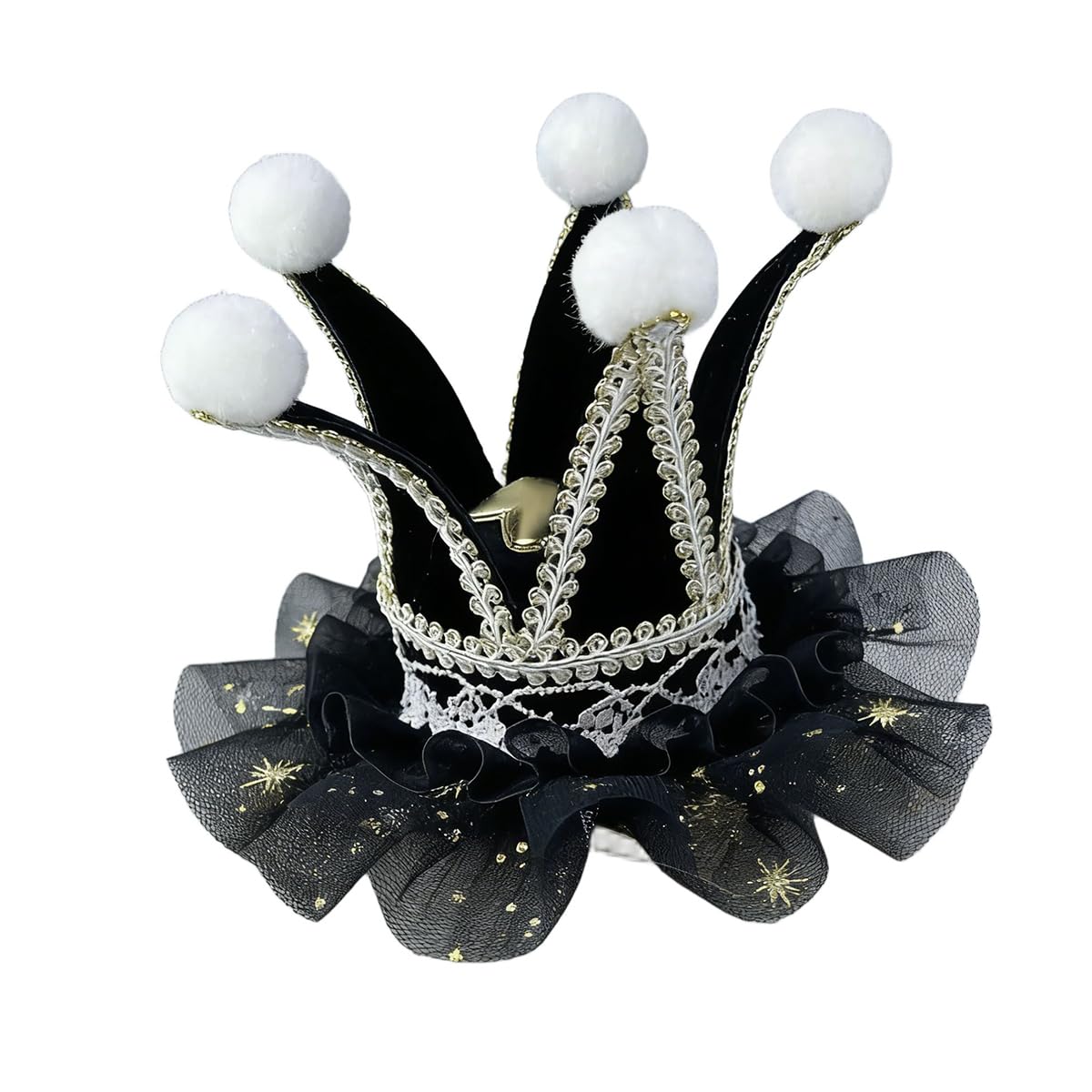 BPURB Women Circus Clown Hat Men Jester Mini Top Hat Lolita Headband Halloween Cosplay Costume for Carnival Christmas Party