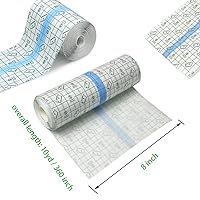 Vista 7 de Rollo de Vendaje para Cuidado Posterior de Tatuajes 8" x 10 Yardas - Película Transparente Impermeable para Curación Inicial de Tatuajes