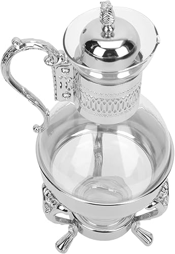 YARDWE Botella de café con leche de vidrio, tetera turca vintage, tetera para estufa, estufa, decoración árabe antigua, vasos de servir cocina,