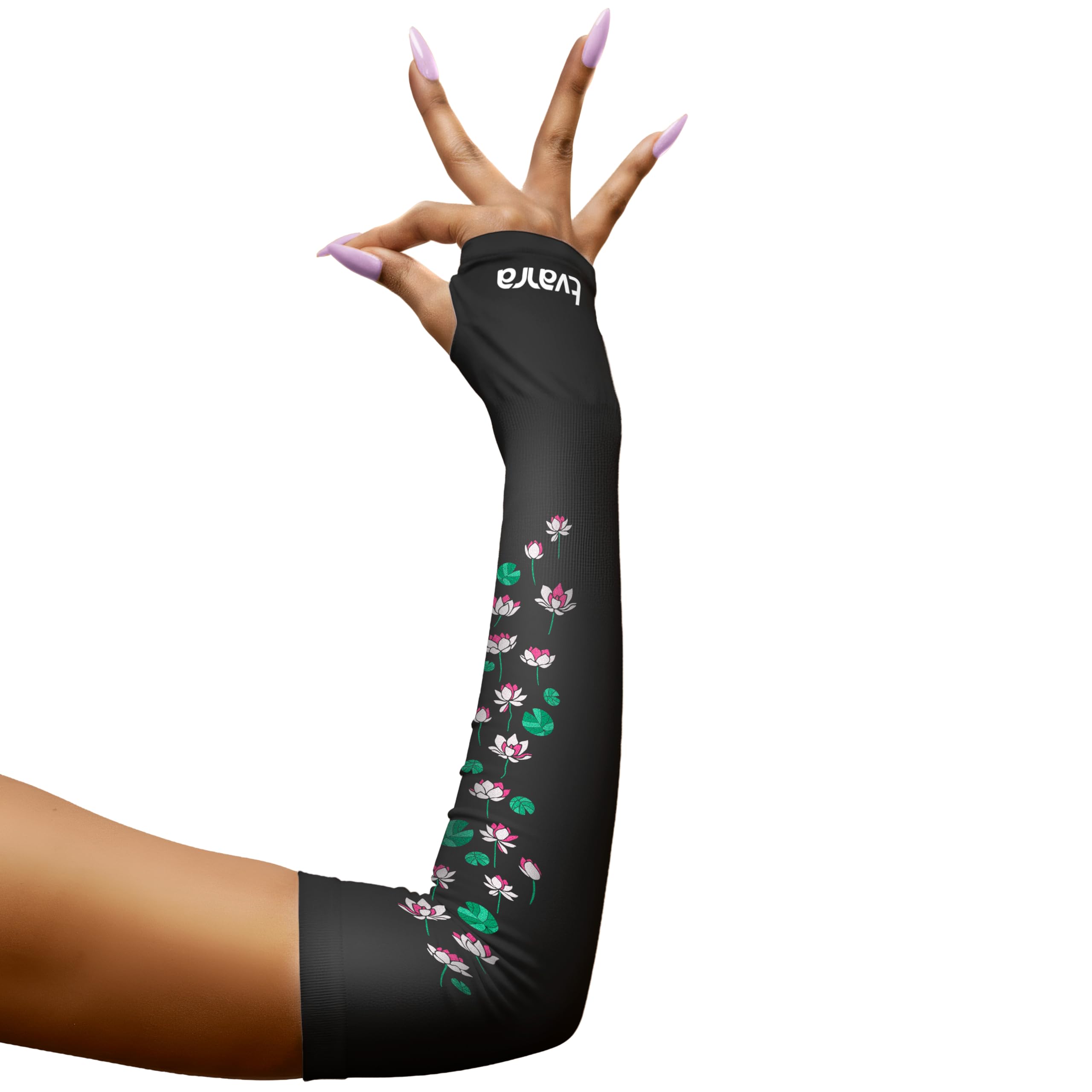 Anti-Tan Printed Design Fingerless Arm Sleeves for Women|UV Protection Hand Cover Sleeves for Bike Riding, Running & Outdoor Use,Dust & Summer Protection Arm Sleeves-picture-34