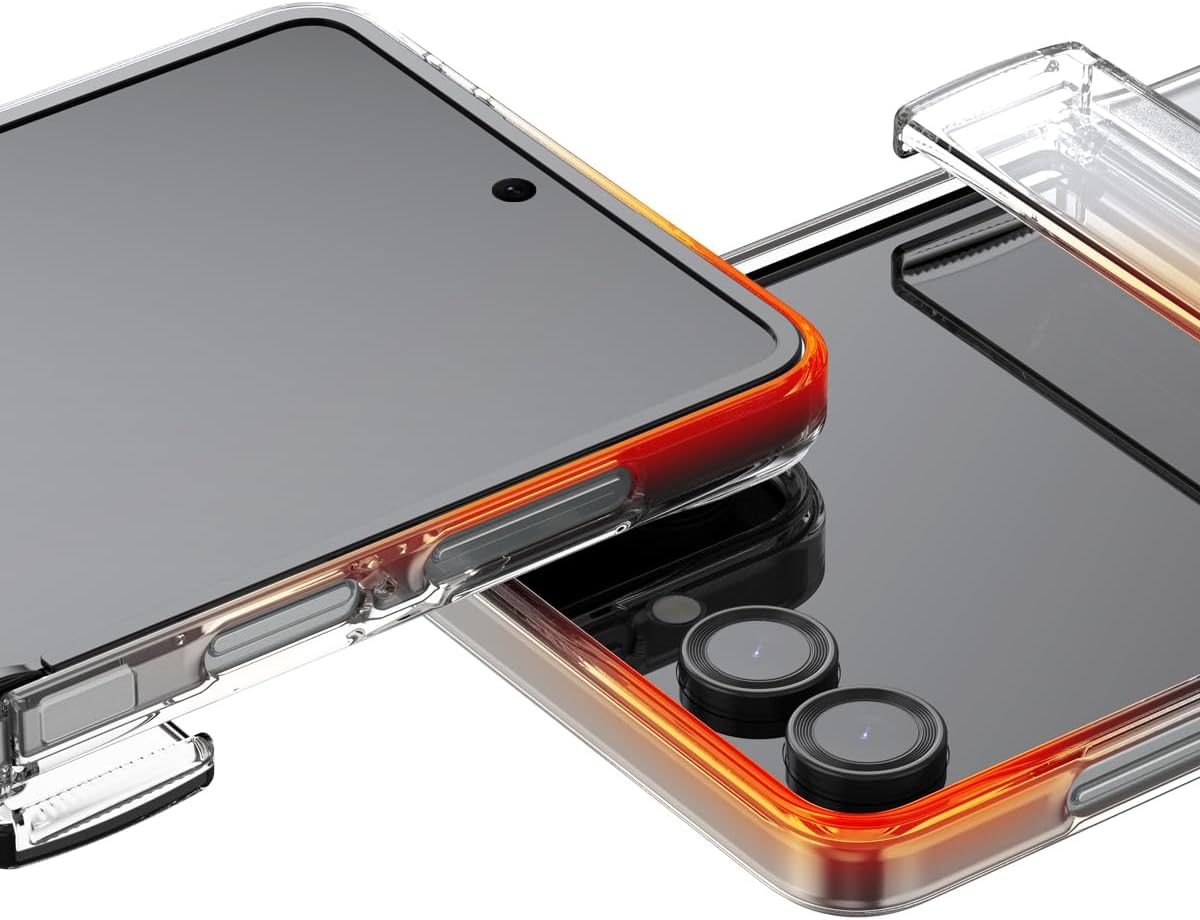 araree Nukin 360 Samsung Galaxy Z Flip Series Case with Hinge Protection, Full Body Protective Durable Sturdy Slim Hard PC Cover for Samsung Galaxy Z Flip Series 5G - Clear (Clear, Z Flip 7)