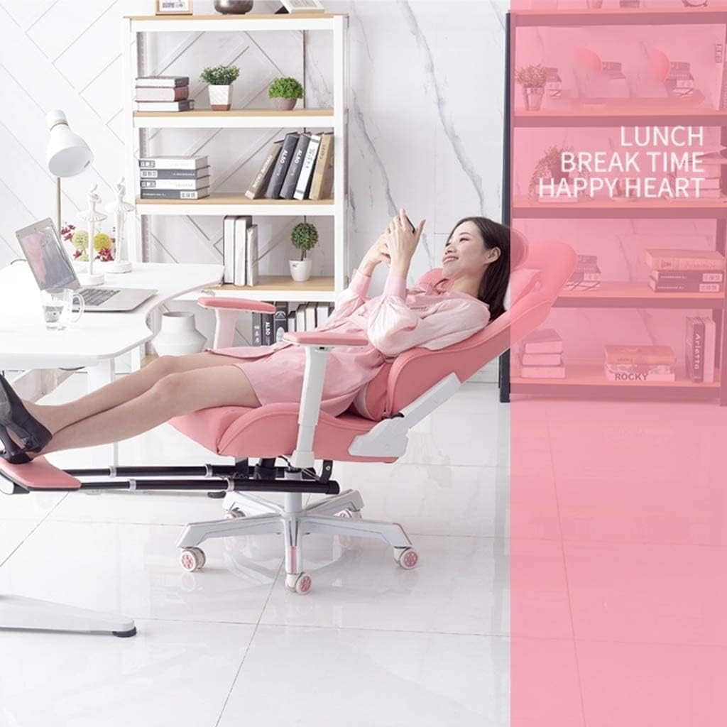 Chairs,Gaming Chair Office Chair Desk Chair with Ergonomic Lumbar Support, Racing Style Pu Leather Office Chair, High Back Adjustable Swivel Task Chair with Footrest