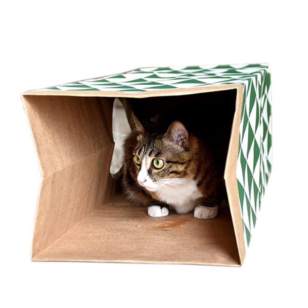 10 Stück Kratz- Und Spieltunnel Aus Papier Für Katzen – Faltbar, Mit Raschelgeräusch, 43x30 Cm