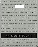 Vista 6 de 12x15 negro "Gracias" troquelado mango bolsas de plástico 50/cs