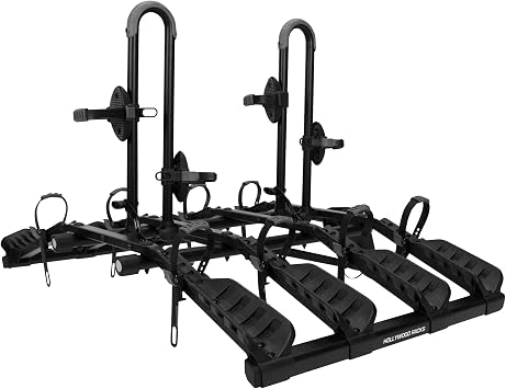 Hollywood Racks Destination 4 Hitch Bike Rack, Carries Up to 4 Bikes, Black | Platform Style Bike Rack for Car, Safe, Secure Transport, Fits Most Bike Styles, Sizes and Models