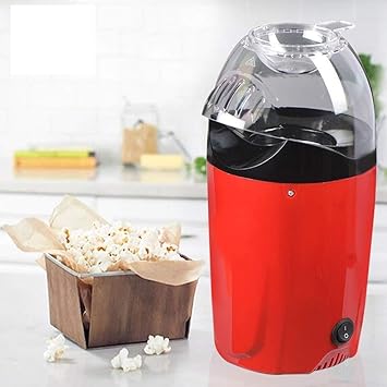 Blastoise Hot Air Popcorn Popper Electric Machine Snack Maker with Removable Lid (Red)