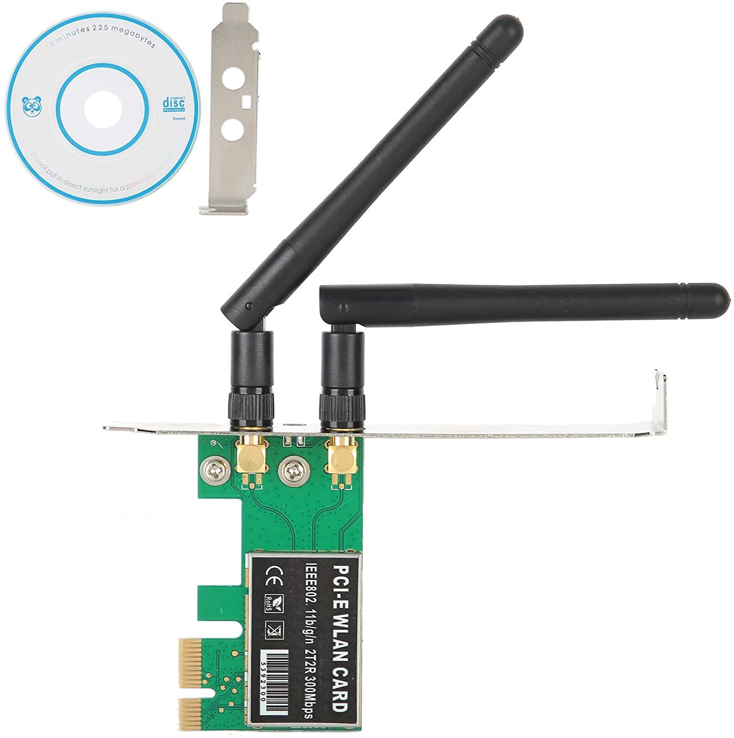 Microware PCI-E 300Mbps Wireless Network Card PCI Express WiFi WLAN Card Adapter with Antennas for PC Computer Accessories, IEEE802, 11b/g/n 2T2R 300mbps Speed-picture-27