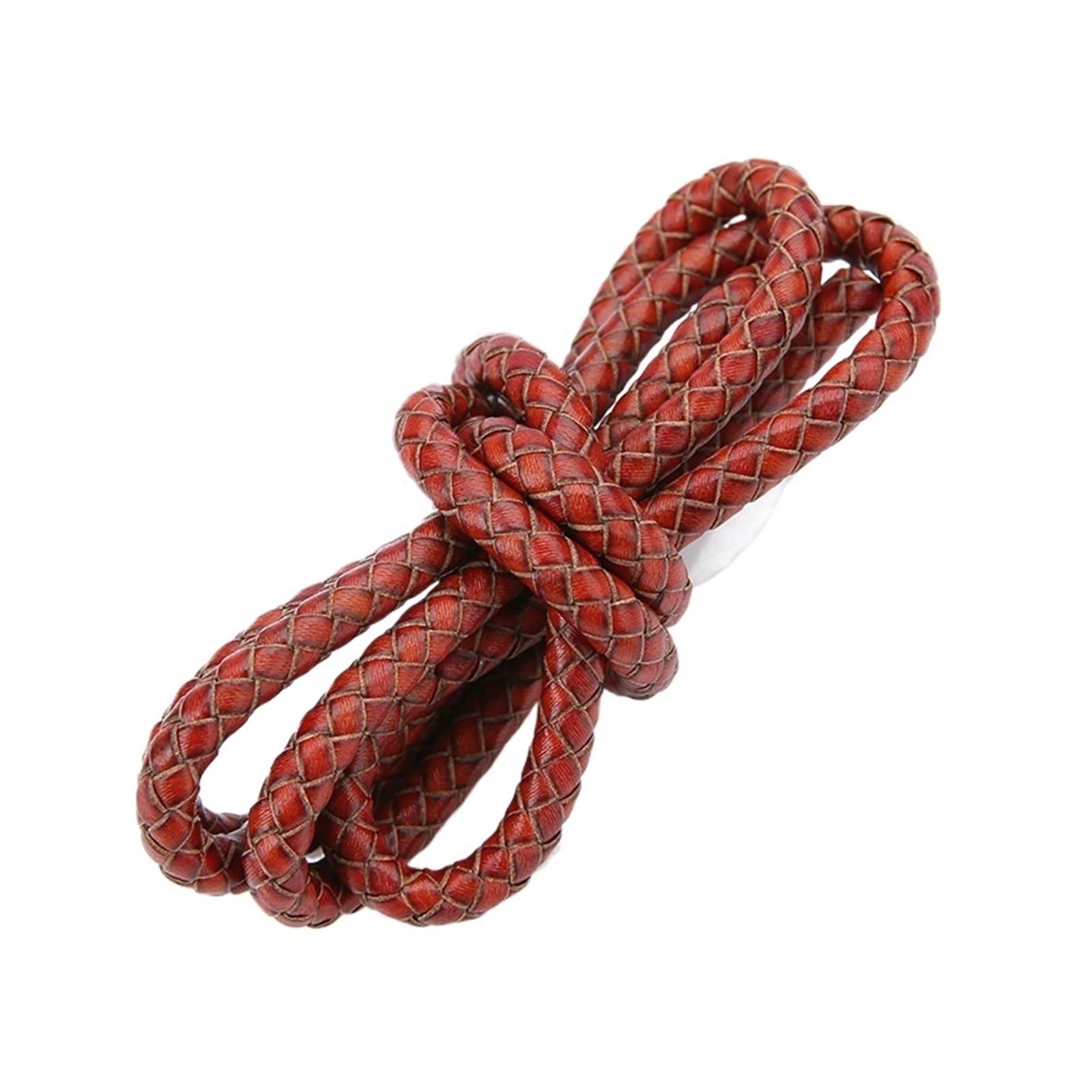 Genuine Braided Leather Cord 1 Meter Round Flat Genuine Leather Cords Vintage Cording for DIY Bracelet Jewelry Making Findings(Color 22)
